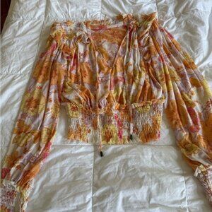 Free People Floral Blouse
